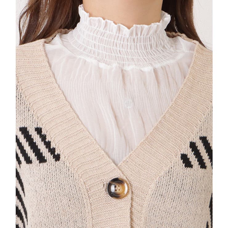 チェック柄オーバーサイズニットカーディガン 女性 レディース | レースレディース  | 詳細画像17 