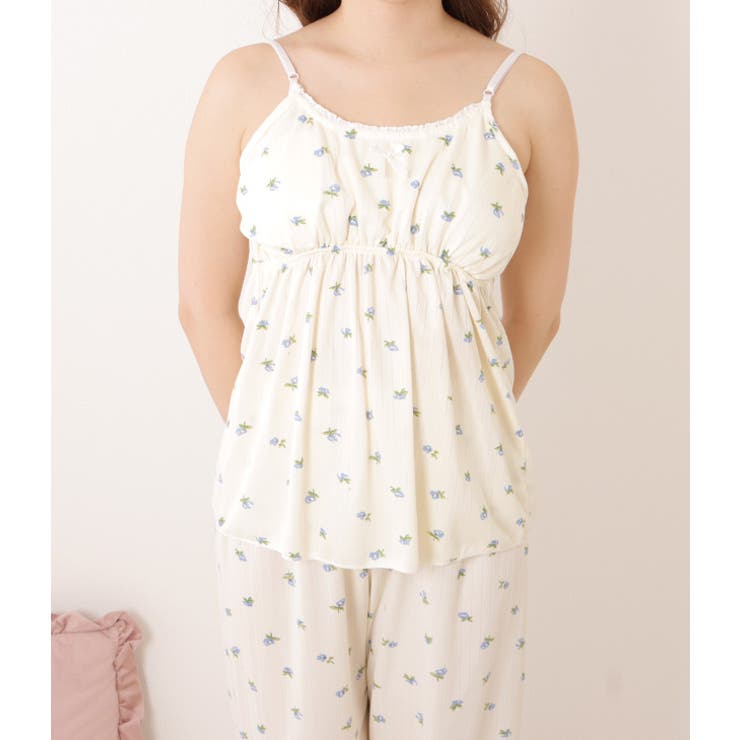 【3点セット】小花柄キャミソール×パンツ×カーディガンルームセット 女性 レディ… | レースレディース  | 詳細画像16 