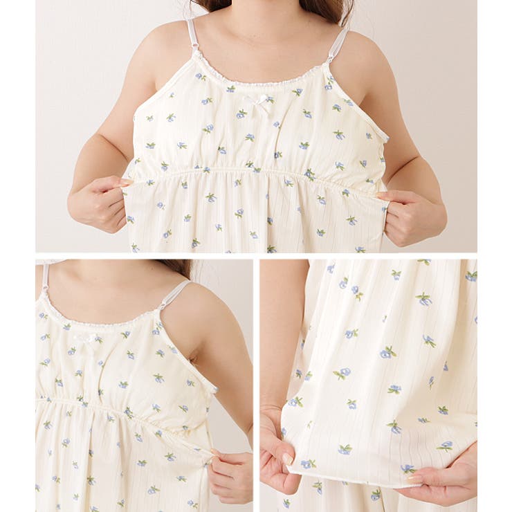 【3点セット】小花柄キャミソール×パンツ×カーディガンルームセット 女性 レディ… | レースレディース  | 詳細画像17 