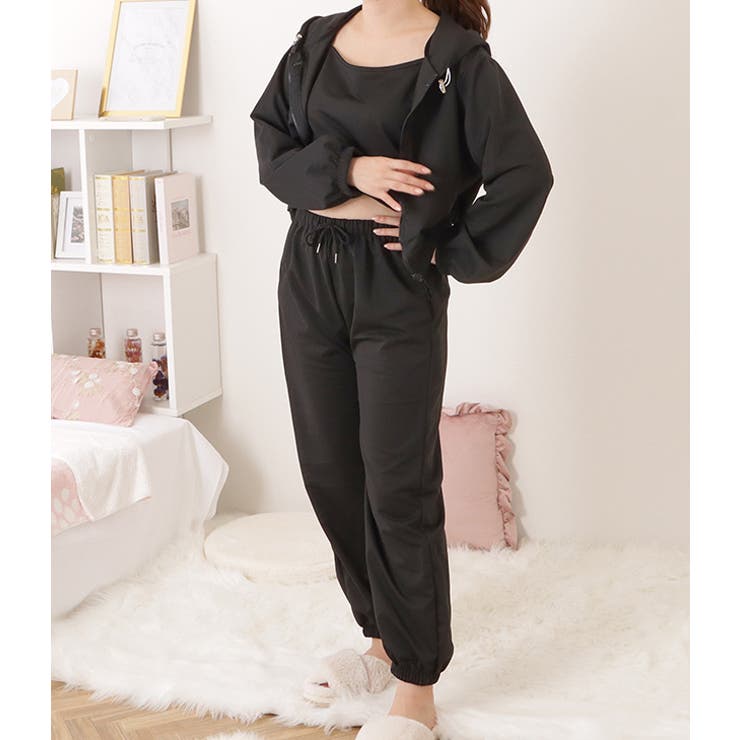 キャミソール×イージーボトム×パーカーリラクシーセット 女性 レディース | レースレディース  | 詳細画像14 