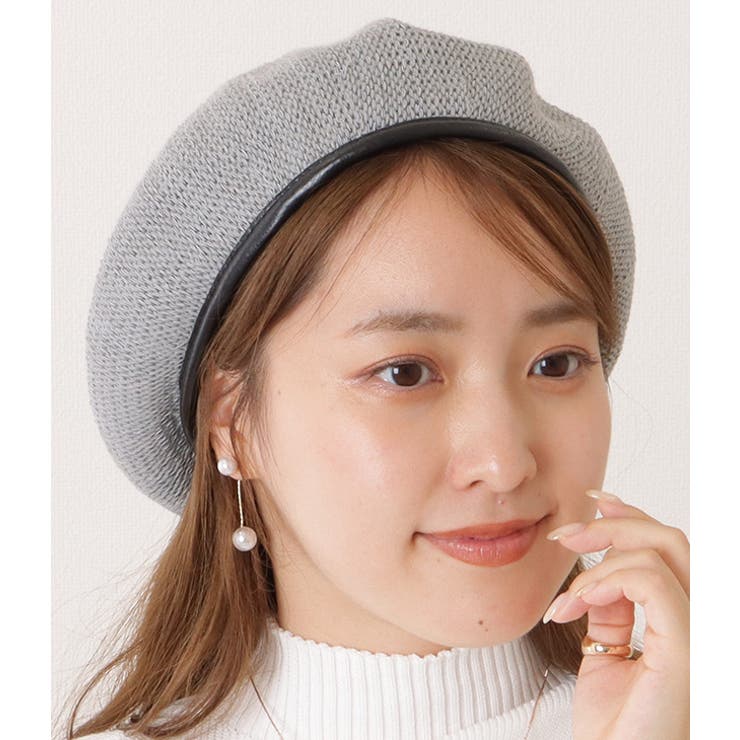 レザー調パイピングメッシュベレー帽 女性 レディース | レースレディース  | 詳細画像8 