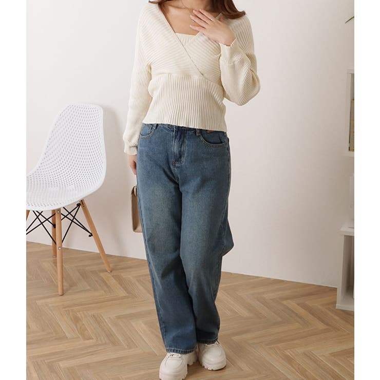 フェイクレイヤードコンパクトリブニットプルオーバー 女性 レディース | レースレディース  | 詳細画像16 