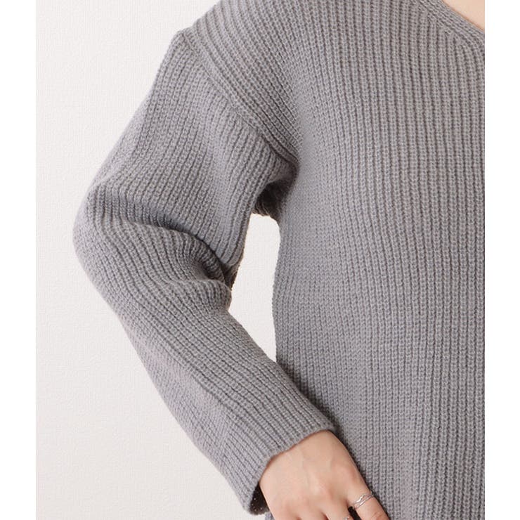 変形Vネック長袖ゆるニットプルオーバー 女性 レディース | レースレディース  | 詳細画像18 