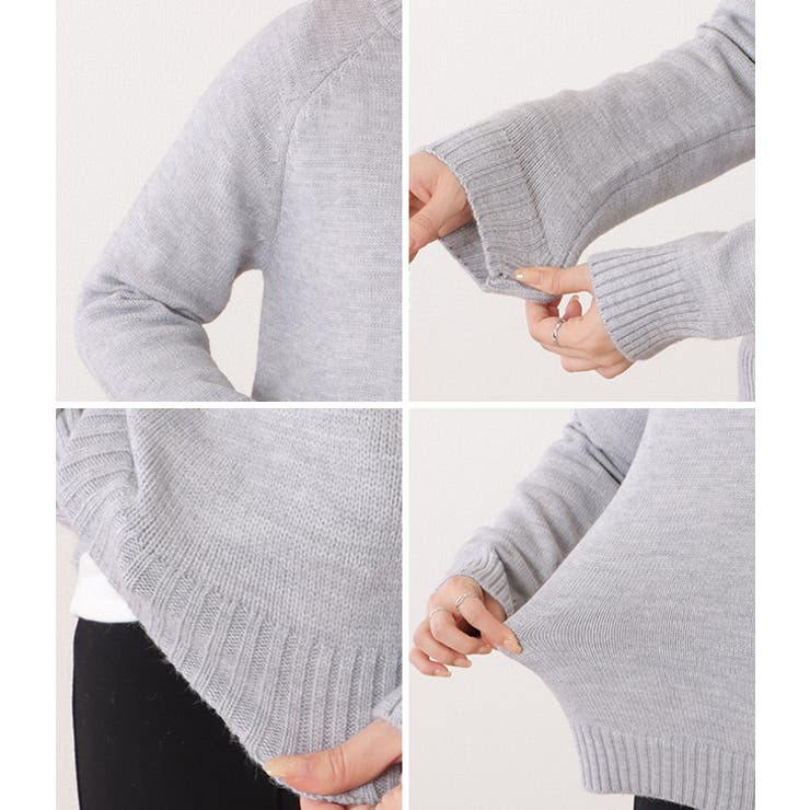 クルーネックジップアップコンパクトニットカーディガン 女性 レディース | レースレディース  | 詳細画像19 