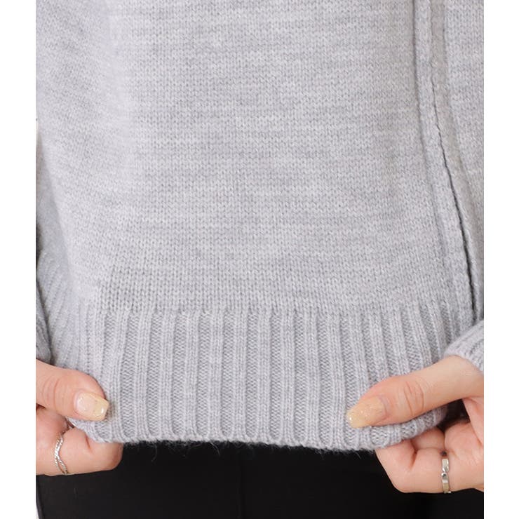 クルーネックジップアップコンパクトニットカーディガン 女性 レディース | レースレディース  | 詳細画像20 