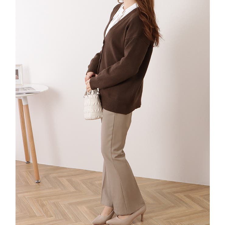 ベーシックVネック長袖ニットカーディガン 女性 レディース | レースレディース  | 詳細画像13 