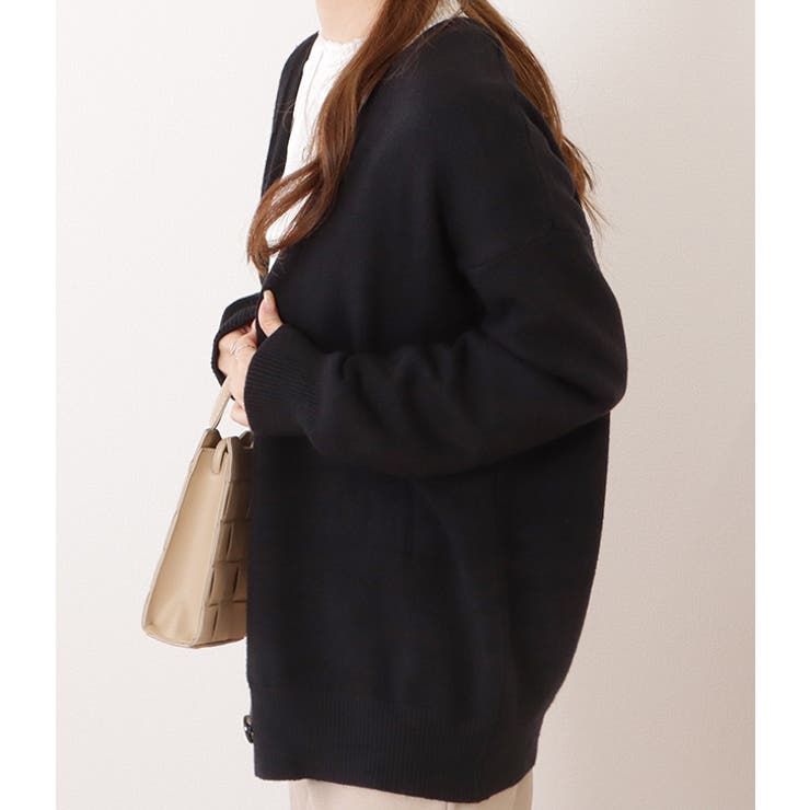 ベーシックVネック長袖ニットカーディガン 女性 レディース | レースレディース  | 詳細画像6 