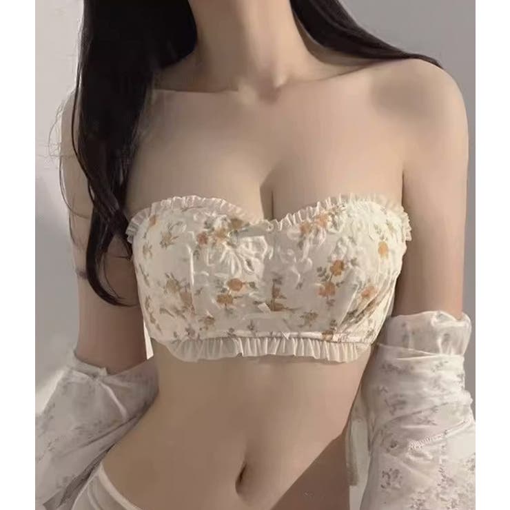 フリルフラワーノンワイヤーブラ&ショーツセット 女性 レディース | レースレディース  | 詳細画像13 