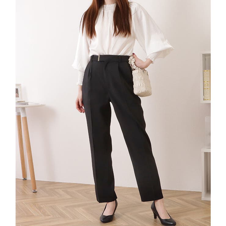 ワンタックカラーテーパードベーシックパンツ 女性 レディース | レースレディース  | 詳細画像4 