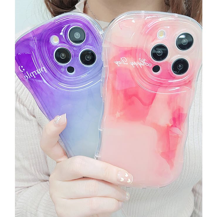 グラデーションカラーウエーブiPhoneカバー 女性 レディース | レースレディース  | 詳細画像1 