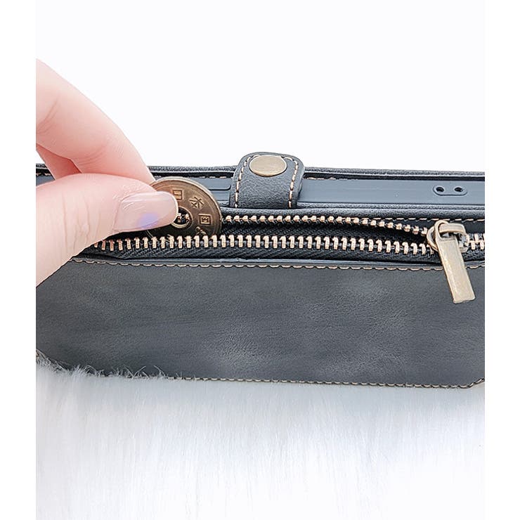 ストラップ付きレザー調多機能手帳型iPhoneケース 女性 レディース | レースレディース  | 詳細画像15 