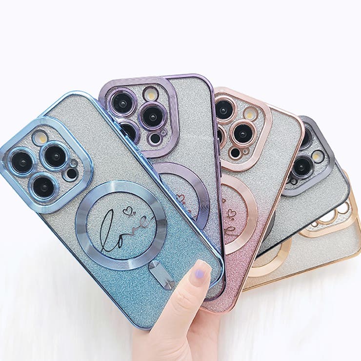 ラメグラデーションカラーiPhoneケース 女性 レディース | レースレディース  | 詳細画像1 