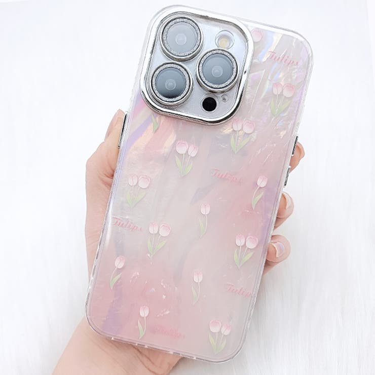 チューリップ柄オーロラソフトiPhoneケース 女性 レディース | レースレディース  | 詳細画像1 