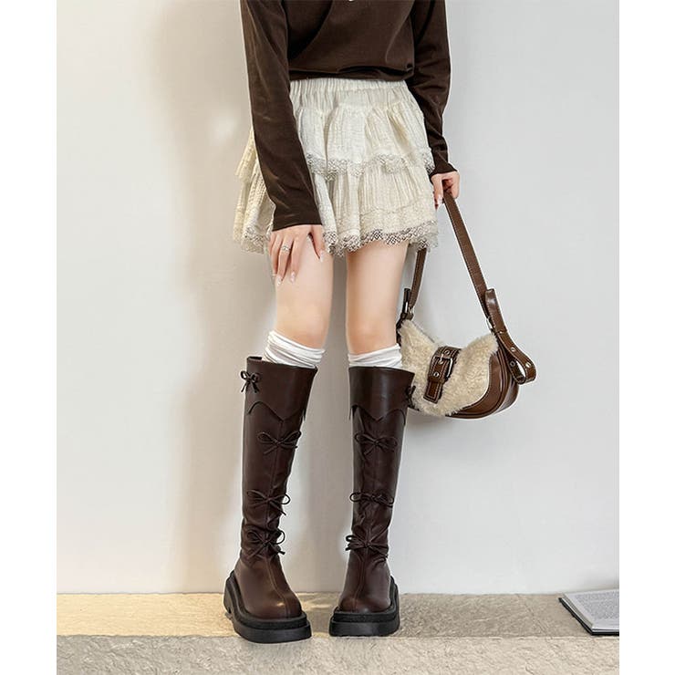 レザー調 メニー リボン | レースレディース  | 詳細画像9 