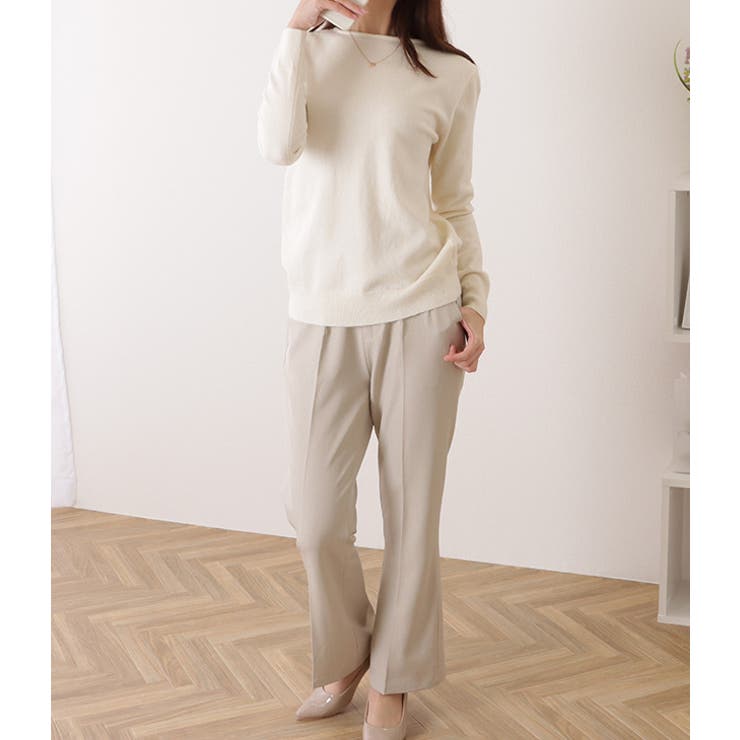 ボートネックカシミヤタッチスフレニットプルオーバー 女性 レディース | レースレディース  | 詳細画像16 