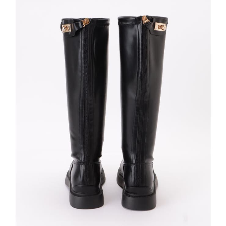 レザー調ロングジョッキーブーツ 女性 レディース | レースレディース  | 詳細画像16 