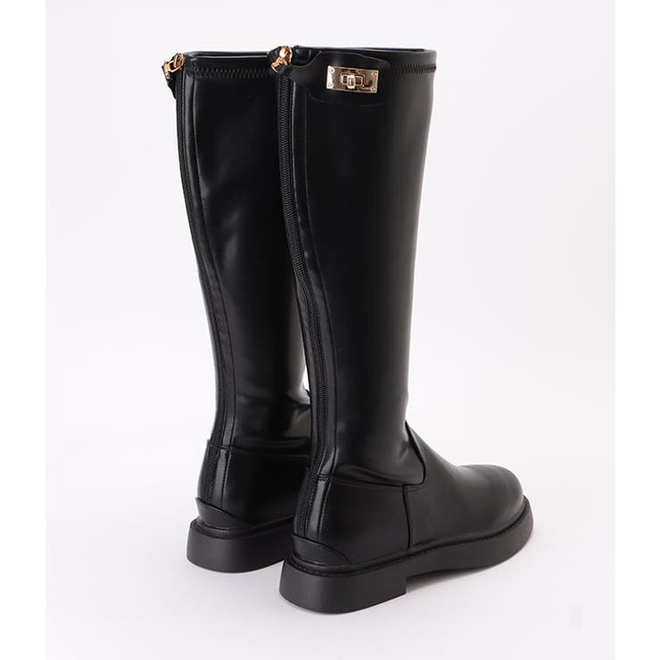 レザー調ロングジョッキーブーツ 女性 レディース | レースレディース  | 詳細画像17 