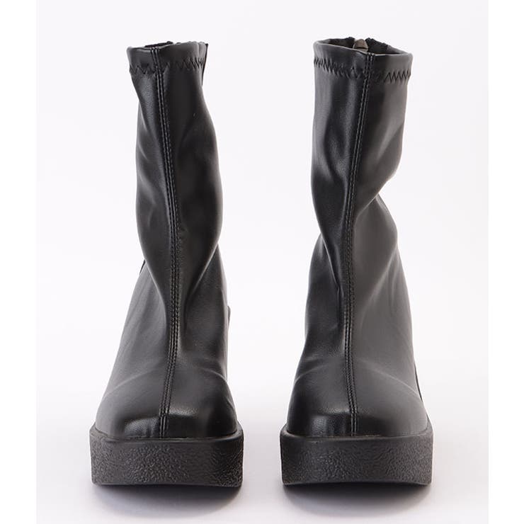 レザー調シンプルボリュームブーツ 女性 レディース | レースレディース  | 詳細画像14 