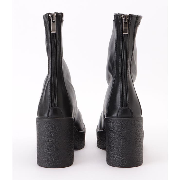 レザー調シンプルボリュームブーツ 女性 レディース | レースレディース  | 詳細画像16 