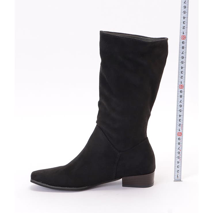 スエード調ローヒールゆるミッドカーフブーツ 女性 レディース | レースレディース  | 詳細画像19 