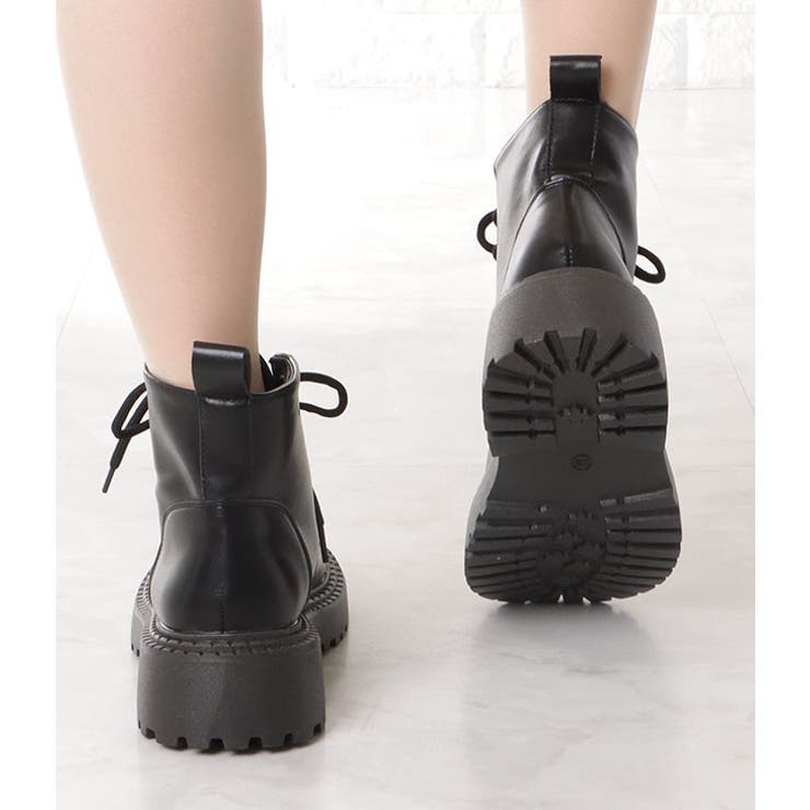 ボリュームソールレースアップショートブーツ 女性 レディース | レースレディース  | 詳細画像6 