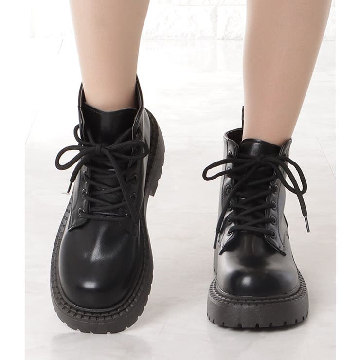 ボリュームソールレースアップショートブーツ 女性 レディース | レースレディース  | 詳細画像8 