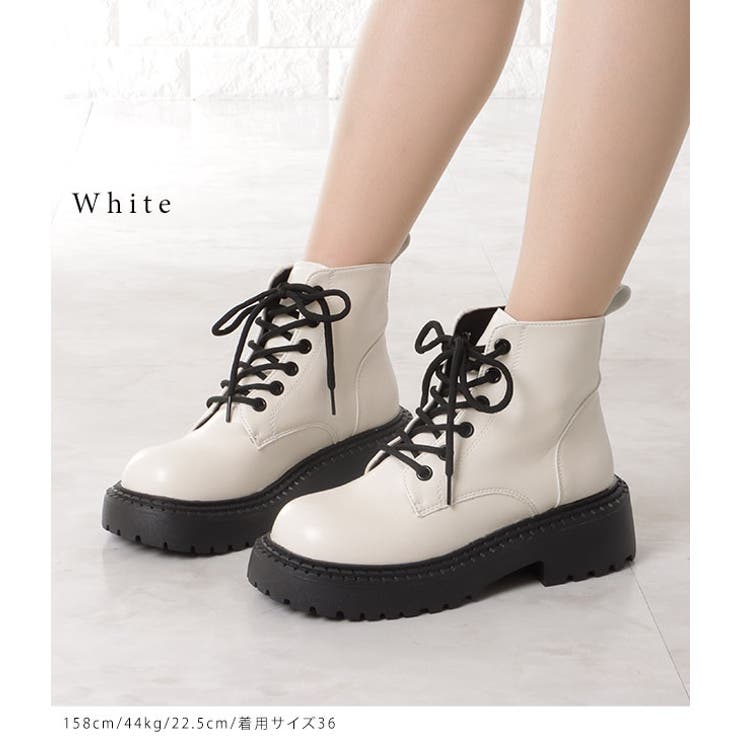 ボリュームソールレースアップショートブーツ 女性 レディース | レースレディース  | 詳細画像9 
