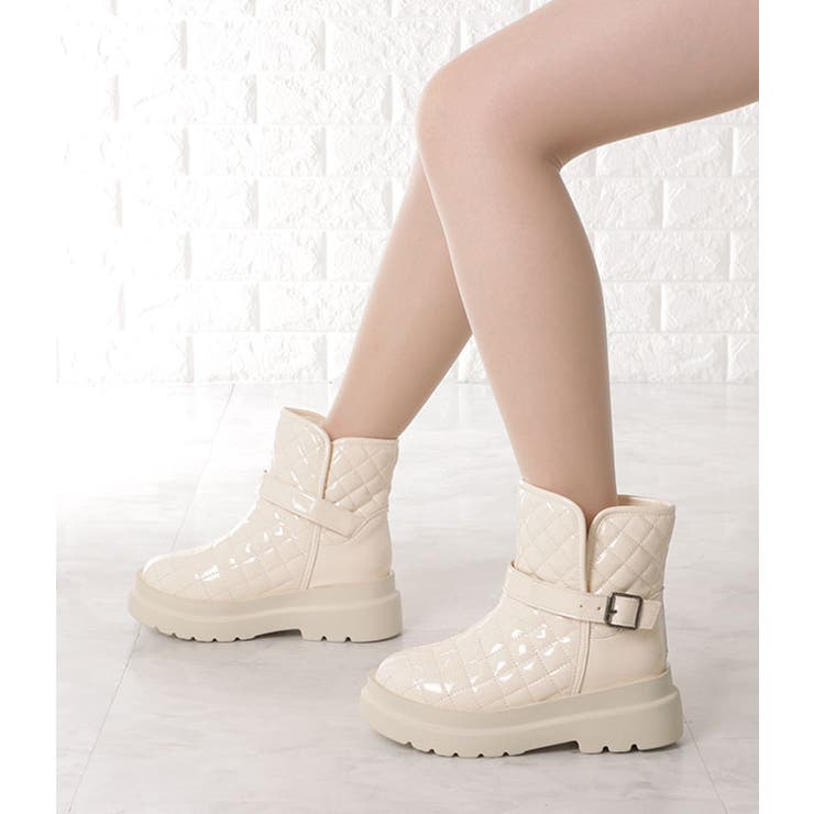 ベルト付キルティング厚底ショートブーツ 女性 レディース | レースレディース  | 詳細画像11 