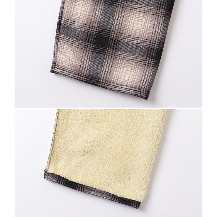 チェック柄裏ボアワイドイージーパンツ 女性 レディース | レースレディース  | 詳細画像17 