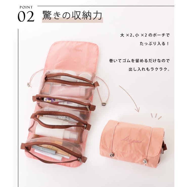 折りたたみトラベル分割メッシュマルチポーチ | レースレディース  | 詳細画像5 