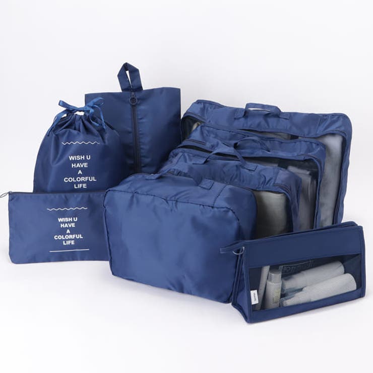 【8点セット】トラベル用スクエア型衣類収納ケース | レースレディース  | 詳細画像1