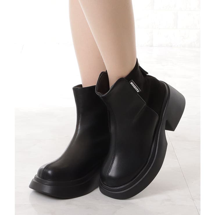 ネームタグ付きラウンドボリュームショートブーツ | レースレディース  | 詳細画像4 