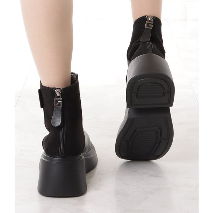 ネームタグ付きラウンドボリュームショートブーツ | レースレディース  | 詳細画像6 