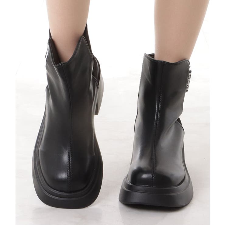 ネームタグ付きラウンドボリュームショートブーツ | レースレディース  | 詳細画像8 