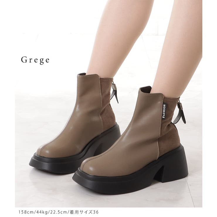 ネームタグ付きラウンドボリュームショートブーツ | レースレディース  | 詳細画像9 