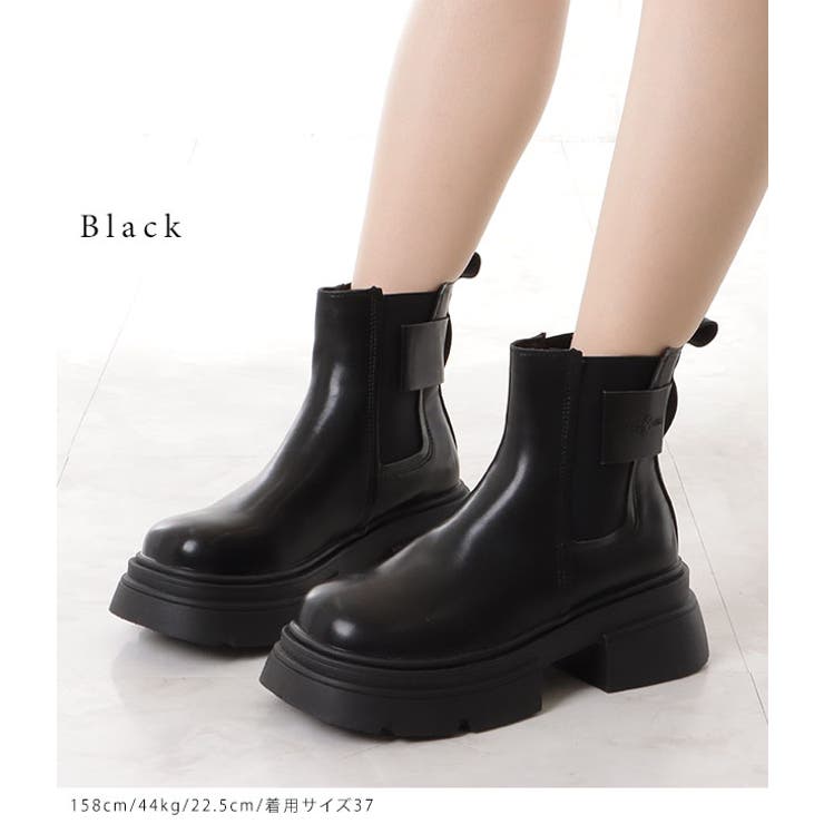 レザー調サイドゴア厚底ショートブーツ[品番：LCLW0004894]｜レースレディース  （レースレディース）のレディースファッション通販｜SHOPLIST（ショップリスト）
