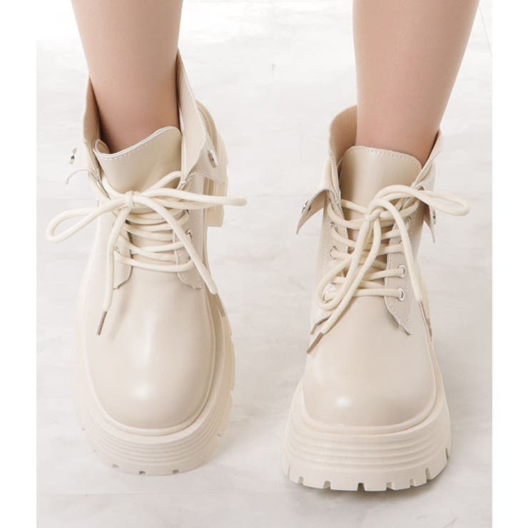 ボリュームソールレースアップショートブーツ | レースレディース  | 詳細画像14 