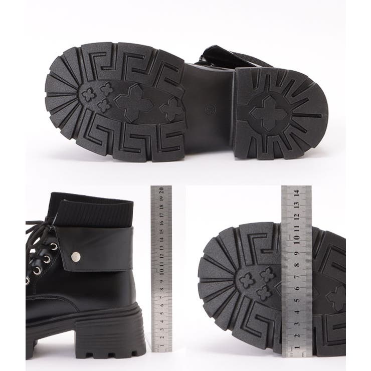 ボリュームソールレースアップショートブーツ | レースレディース  | 詳細画像20 