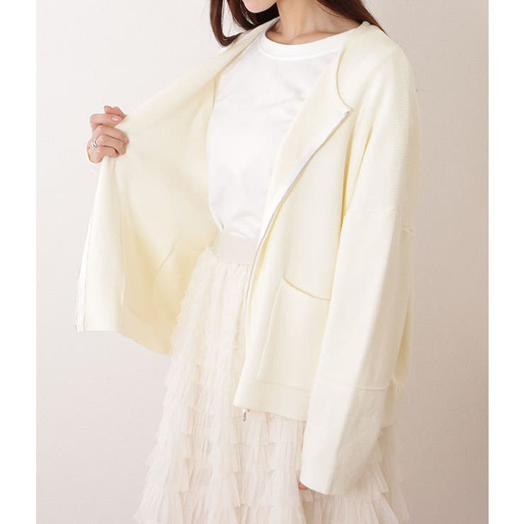 ノーカラー ジップアップ ボリューム | レースレディース  | 詳細画像13 