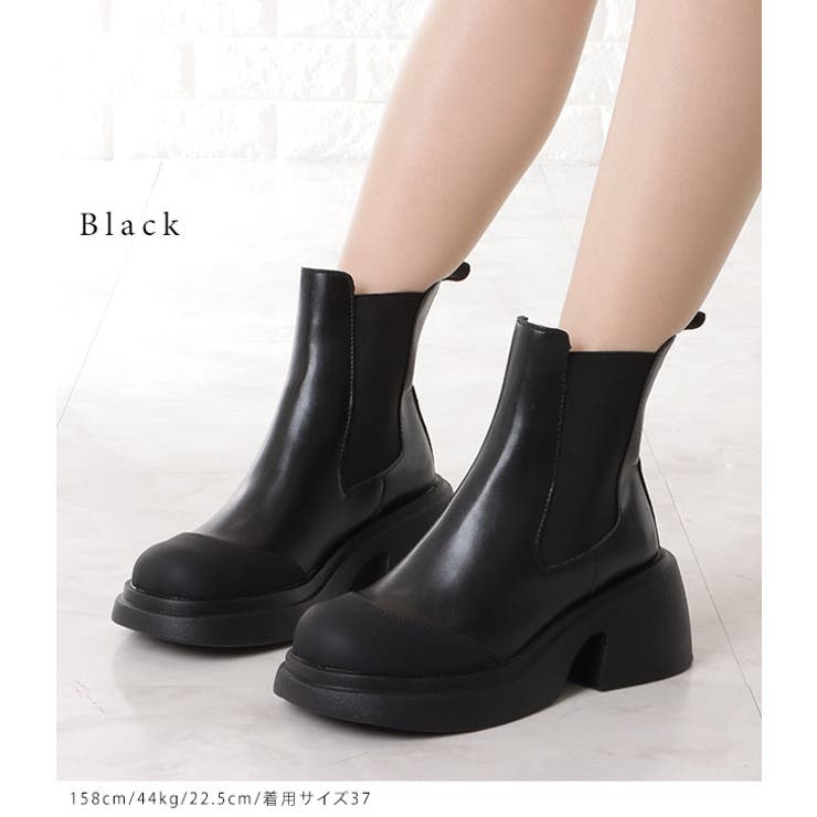 サイドゴアボリュームラウンドショートブーツ 女性 レディース | レースレディース  | 詳細画像3 