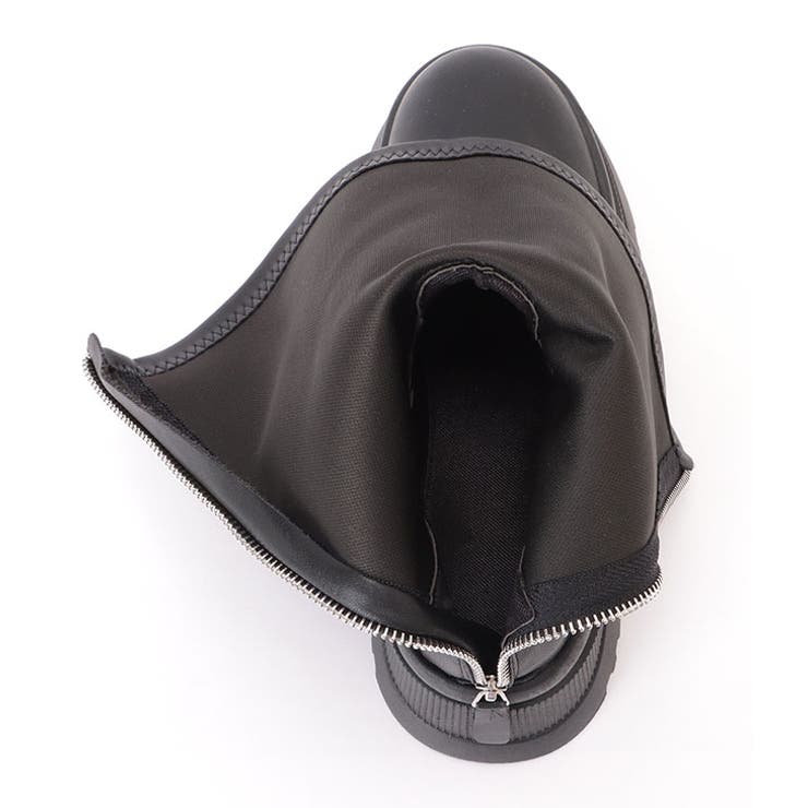 バックファスナー厚底レザー調ショートブーツ 女性 レディース | レースレディース  | 詳細画像17 