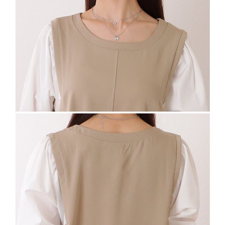 バルーン袖 異素材 ドッキング | レースレディース  | 詳細画像17 