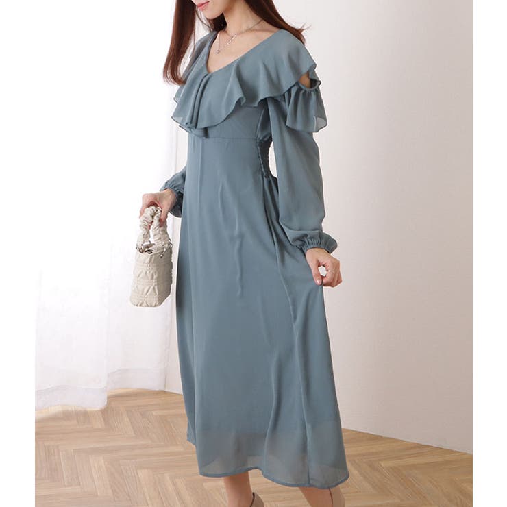 カットアウト フリル Vネック | レースレディース  | 詳細画像13 