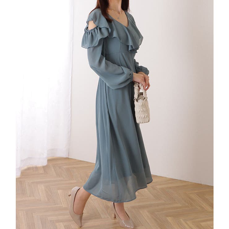 カットアウト フリル Vネック | レースレディース  | 詳細画像16 