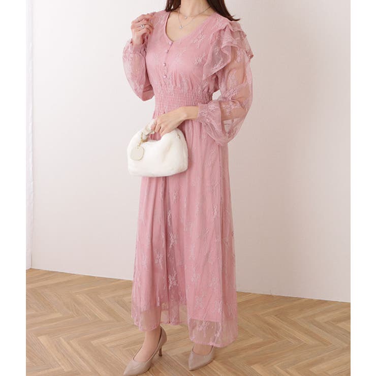 フリル付き フラワー チュール | レースレディース  | 詳細画像11 