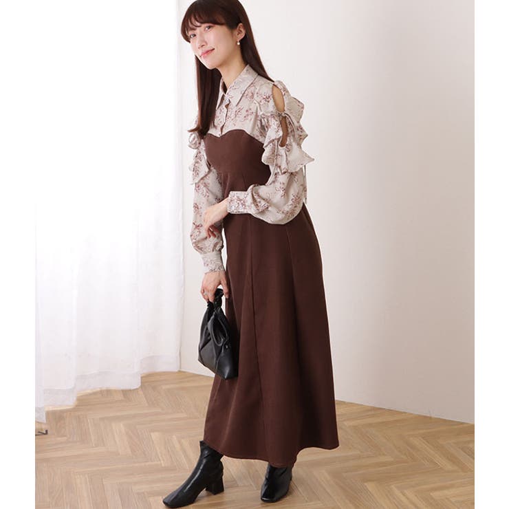 フリル付き カットアウト ドッキング | レースレディース  | 詳細画像9 