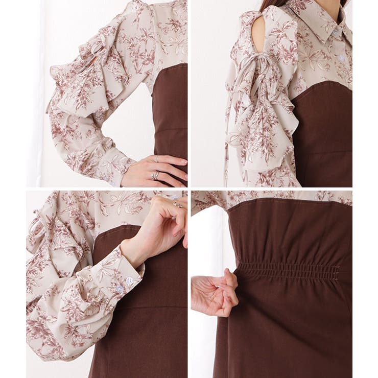 フリル付き カットアウト ドッキング | レースレディース  | 詳細画像15 