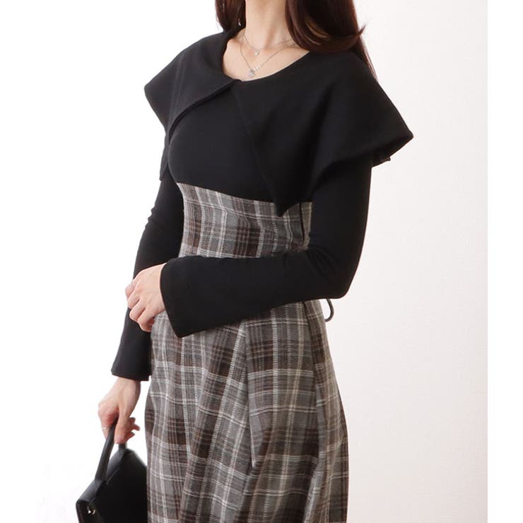 ビッグカラー チェック柄 ドッキング | レースレディース  | 詳細画像5 