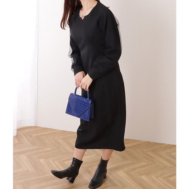 チュール レイヤード キーネック | レースレディース  | 詳細画像6 