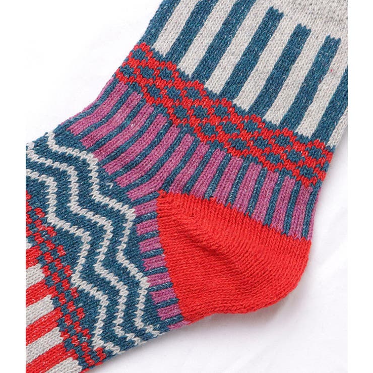 民族柄ボリュームニットソックス 女性 レディース | レースレディース  | 詳細画像15 